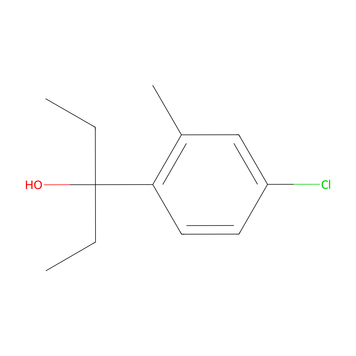 3-(4-Chloro-2-methylphenyl)-3-pentanol molecular structure, CAS 1379367-52-8