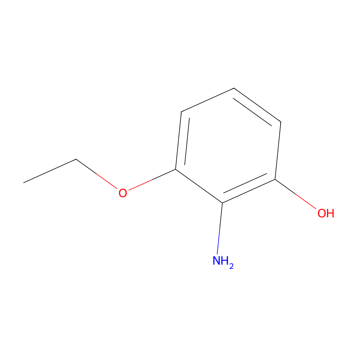 2-Amino-3-ethoxyphenol molecular structure, CAS 1379368-56-5