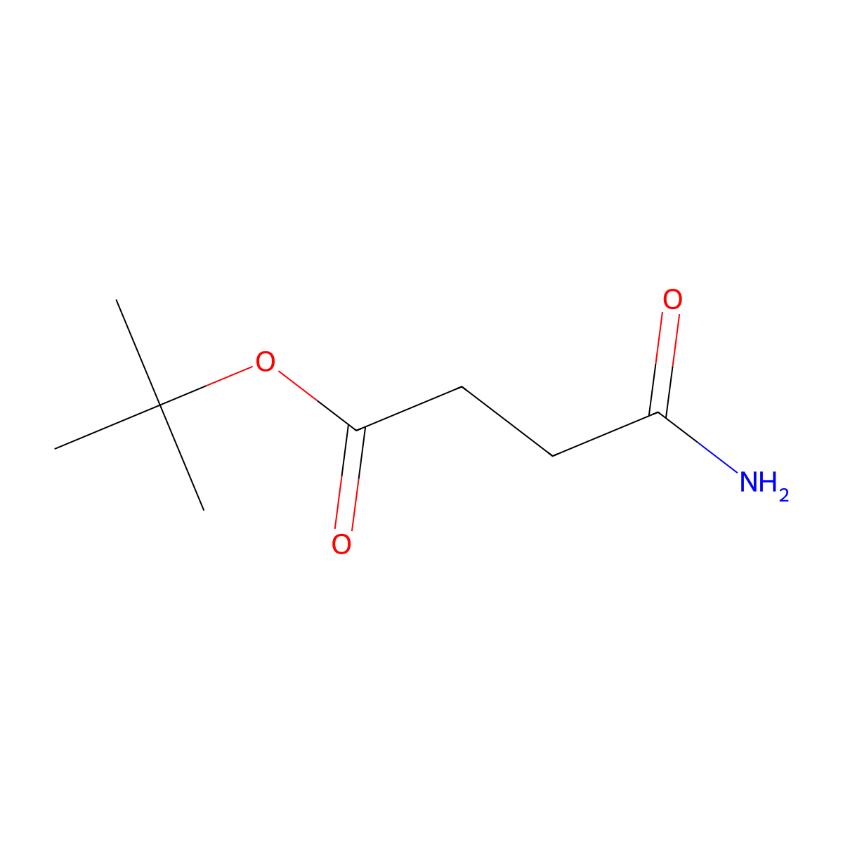 Tert-butyl 3-carbamoylpropanoate molecular structure, CAS 1379368-75-8