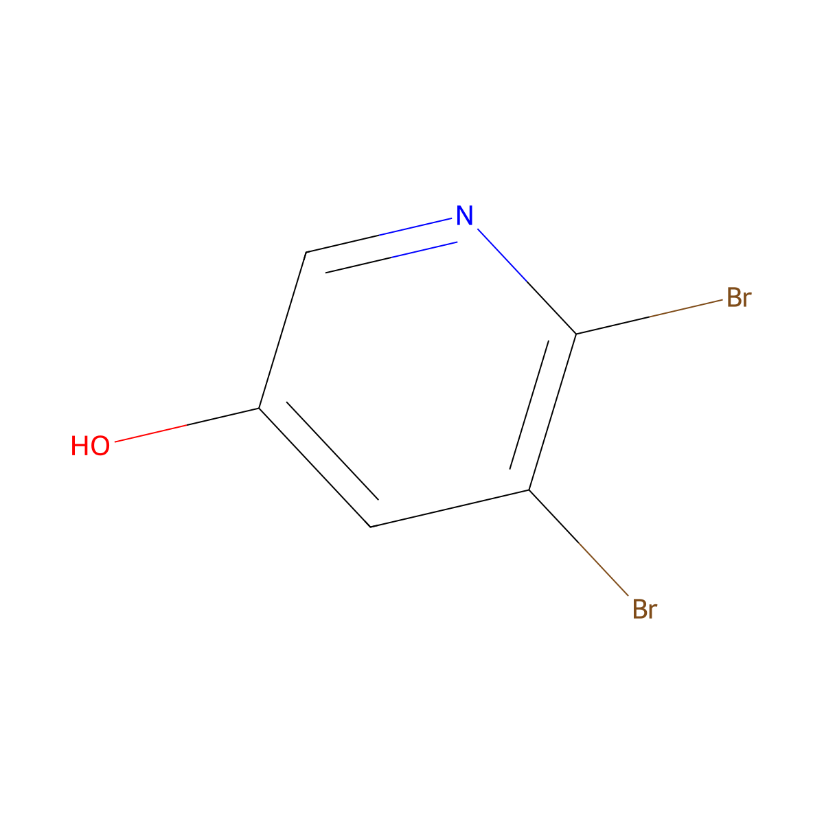 5,6-Dibromopyridin-3-ol molecular structure, CAS 1379368-82-7