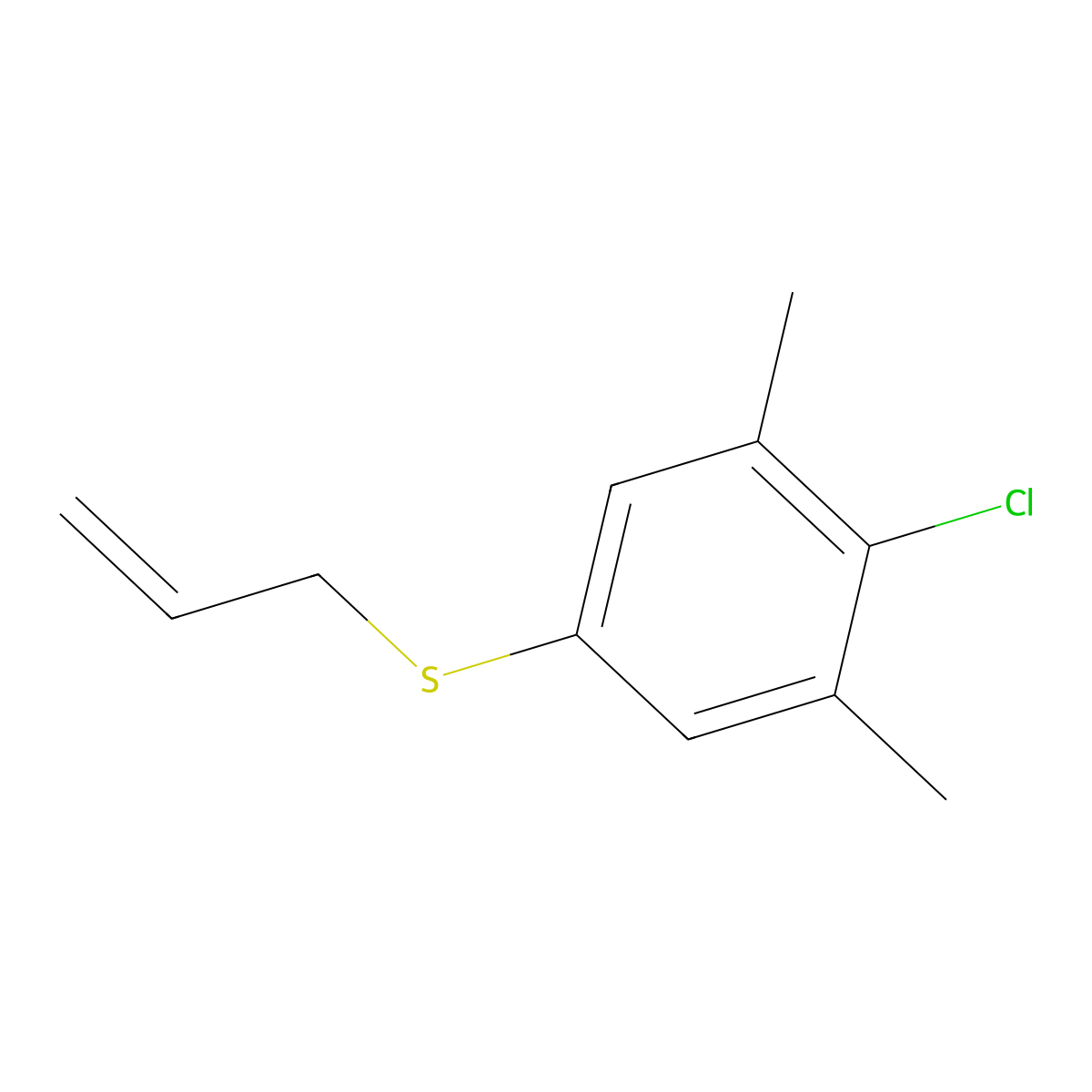 1-Allylsulfanyl-4-chloro-3,5-dimethylbenzene molecular structure, CAS 1379369-17-1