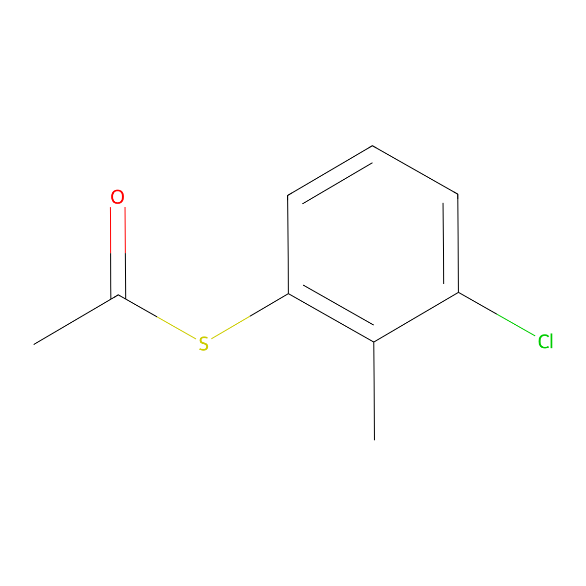 S-3-Chloro-2-methylphenylthioacetate molecular structure, CAS 1379369-24-0