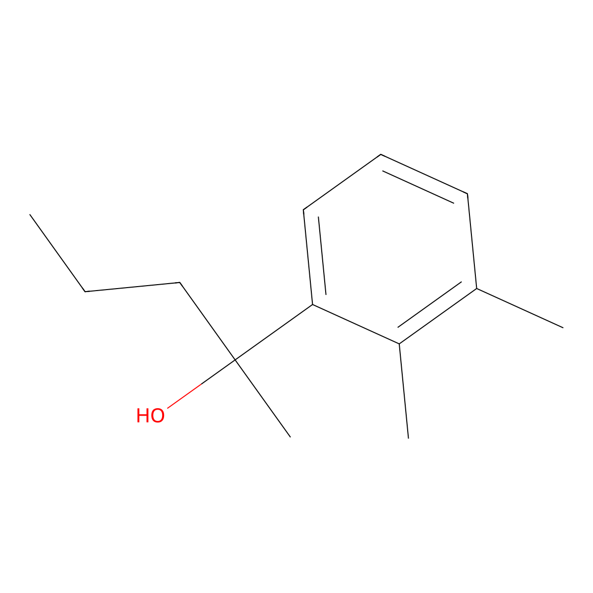 2-(2,3-Dimethylphenyl)-2-pentanol molecular structure, CAS 1379369-40-0
