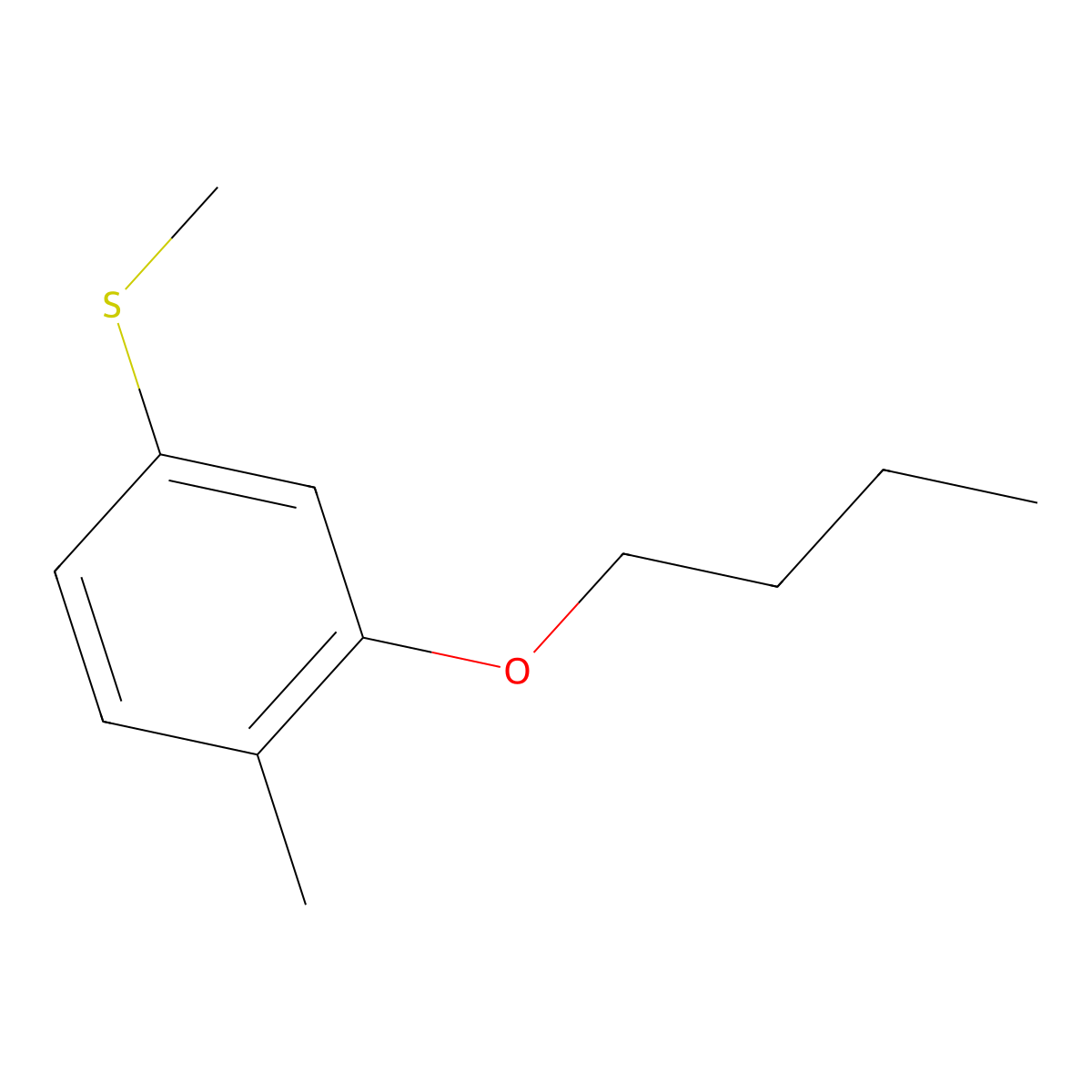3-n-Butoxy-4-methylphenyl methyl sulfide molecular structure, CAS 1379369-46-6