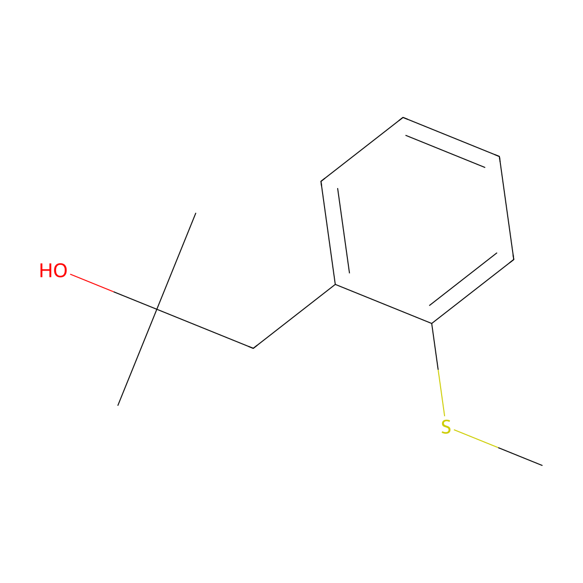 1-[2-(Methylthio)phenyl]-2-methyl-2-propanol molecular structure, CAS 1379369-64-8