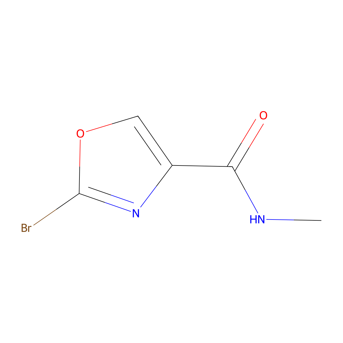 4-Oxazolecarboxamide, 2-bromo-N-methyl- molecular structure, CAS 1379369-65-9