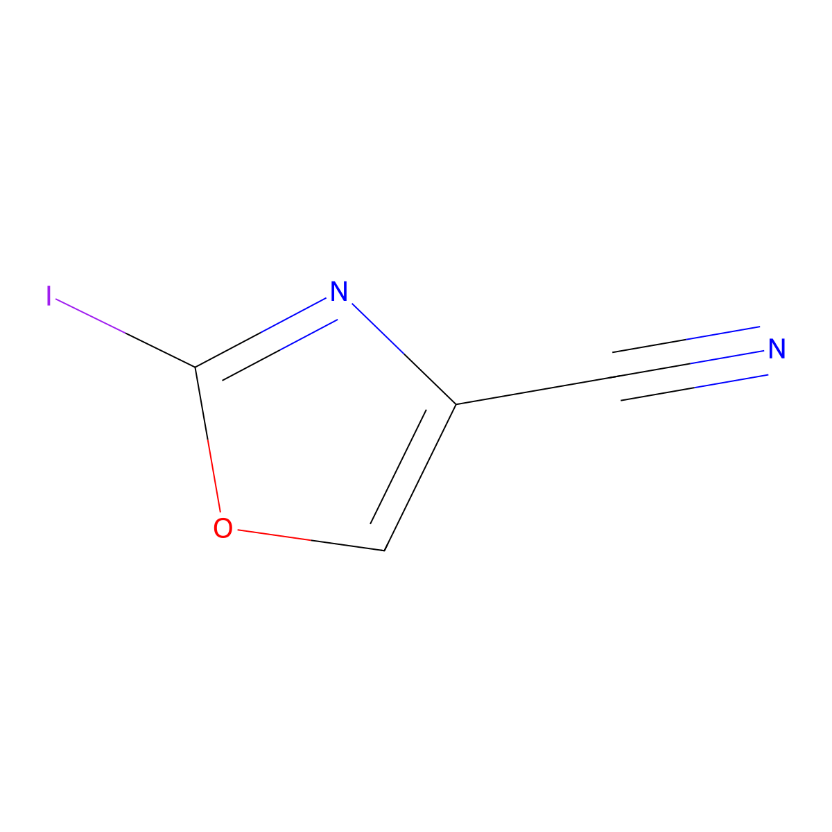 2-Iodooxazole-4-carbonitrile molecular structure, CAS 1379369-69-3