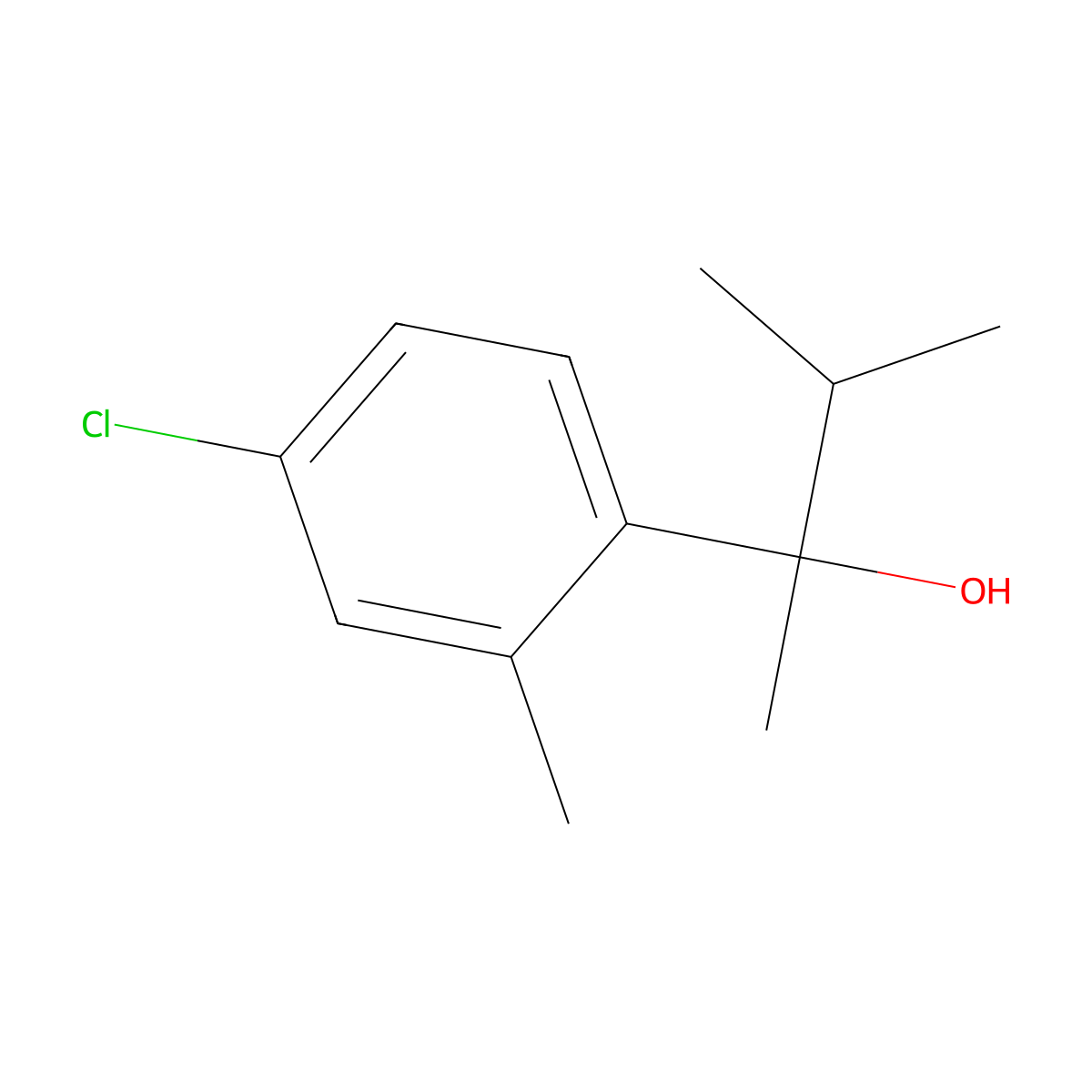 2-(4-Chloro-2-methylphenyl)-3-methyl-butan-2-ol molecular structure, CAS 1379369-80-8