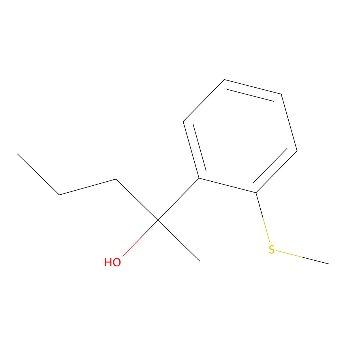 2-[2-(Methylthio)phenyl]-2-pentanol molecular structure, CAS 1379369-83-1