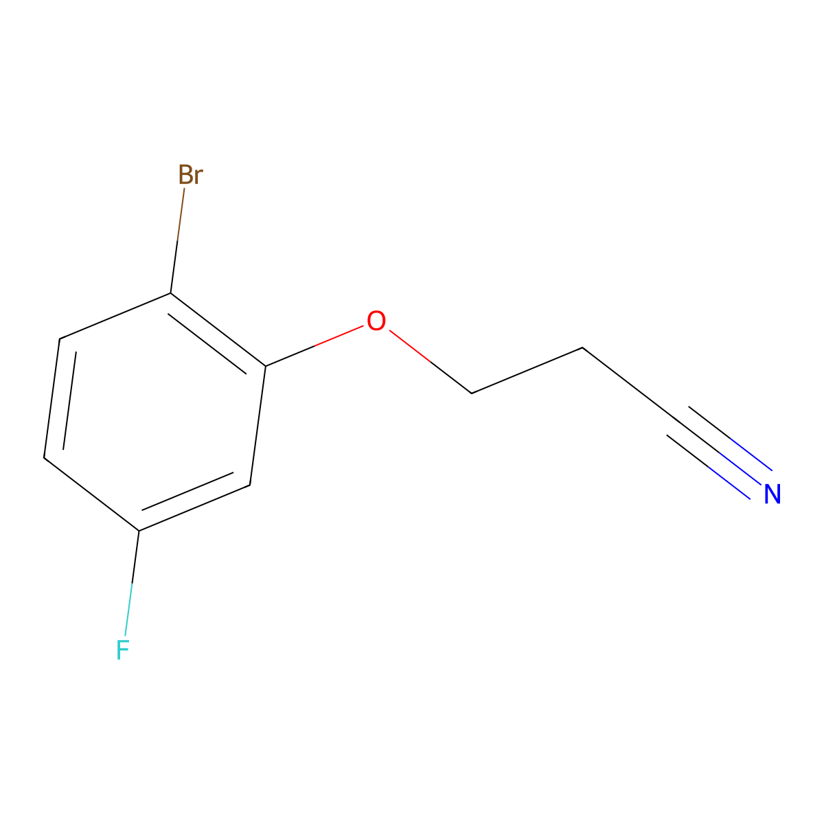 3-(2-Bromo-5-fluoro-phenoxy)propanenitrile molecular structure, CAS 1379370-23-6