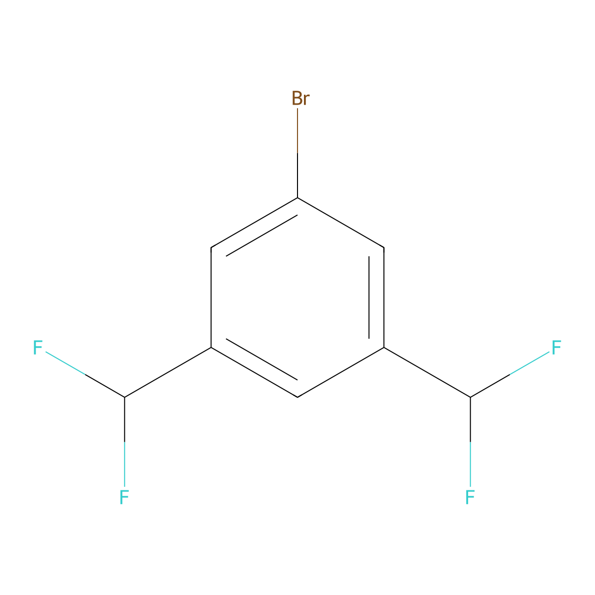1-Bromo-3,5-bis(difluoromethyl)benzene molecular structure, CAS 1379370-60-1