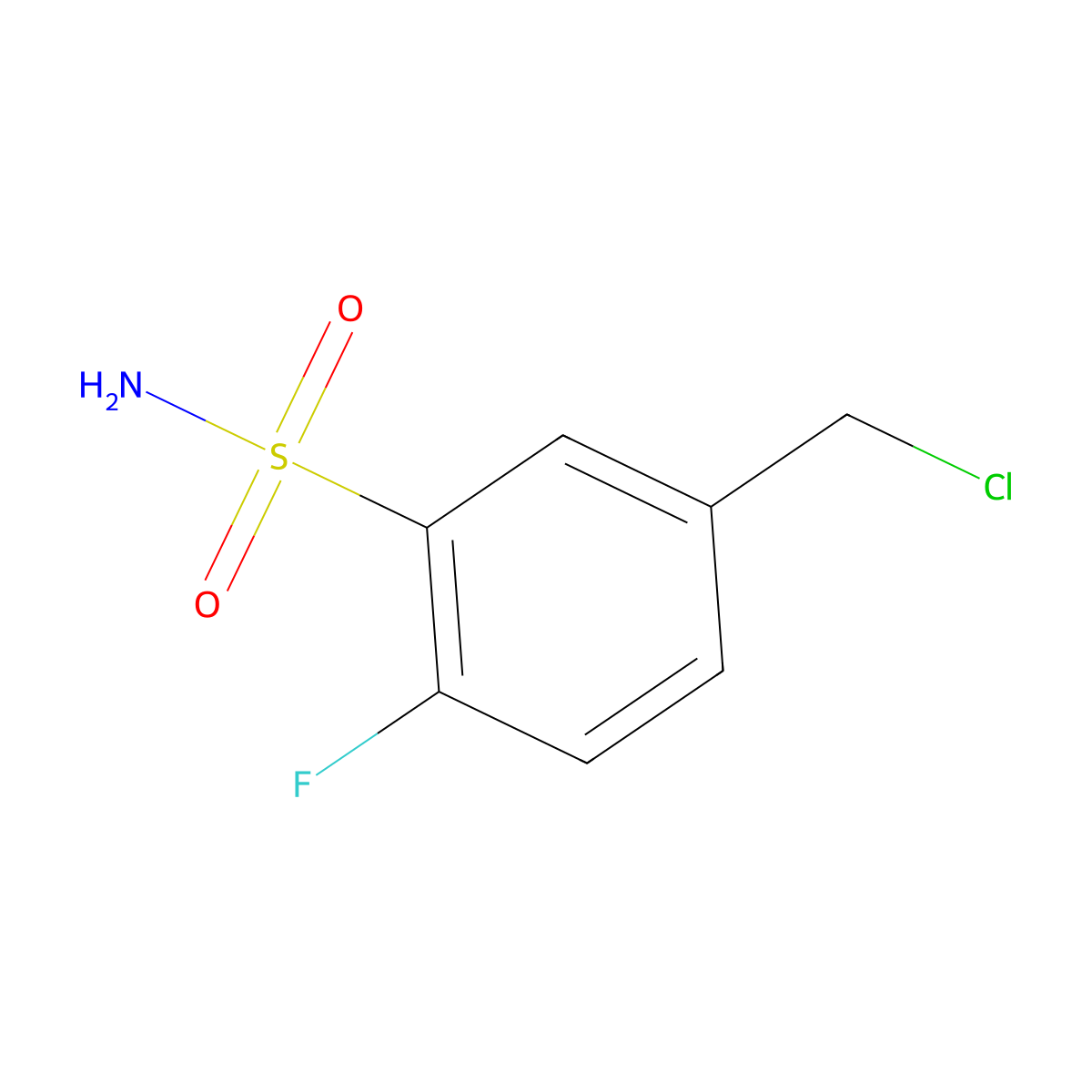 5-(Chloromethyl)-2-fluorobenzenesulfonamide molecular structure, CAS 1379371-14-8