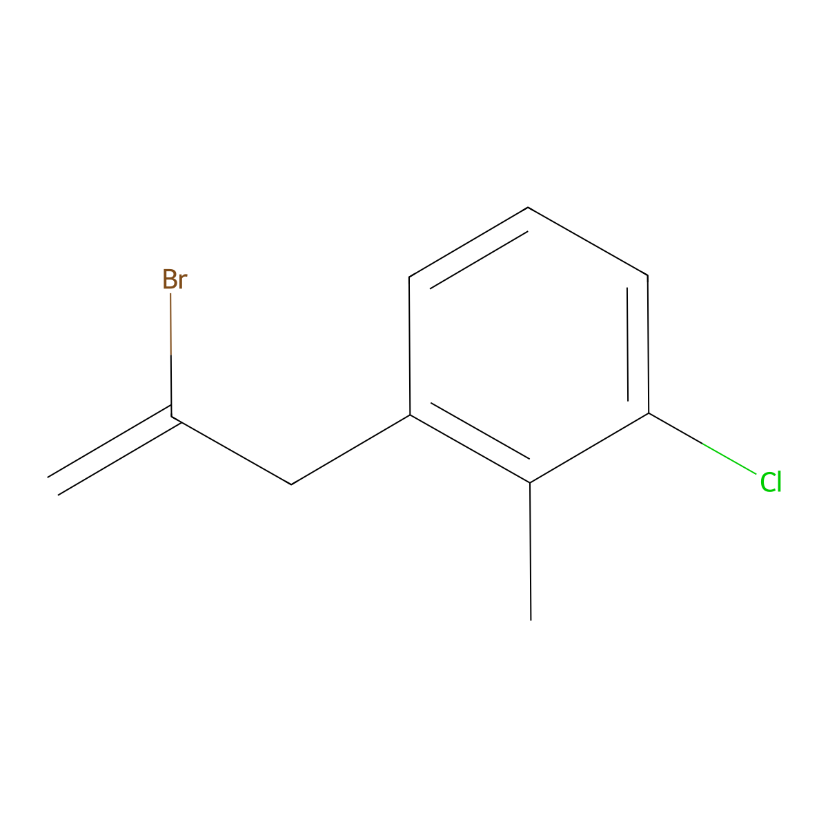2-Bromo-3-(3-chloro-2-methylphenyl)-1-propene molecular structure, CAS 1379371-33-1