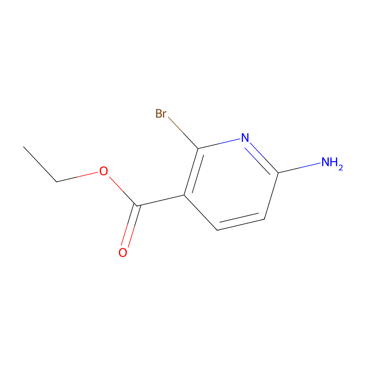 Ethyl 6-amino-2-bromonicotinate molecular structure, CAS 1379371-36-4