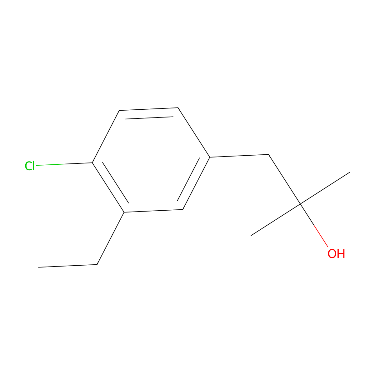 1-(4-Chloro-3-ethylphenyl)-2-methyl-2-propanol molecular structure, CAS 1379371-48-8