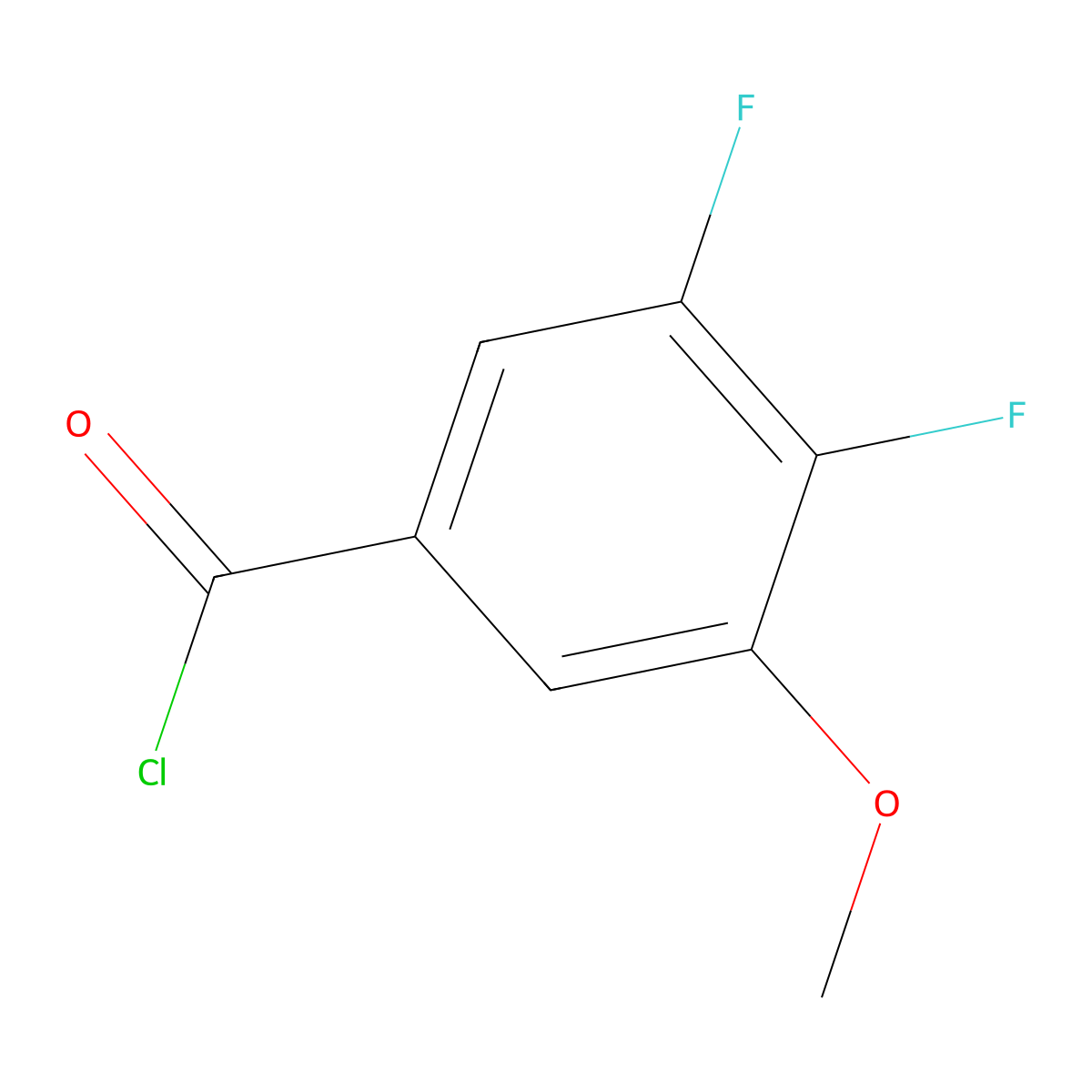 3,4-Difluoro-5-methoxybenzoyl chloride molecular structure, CAS 1379371-54-6