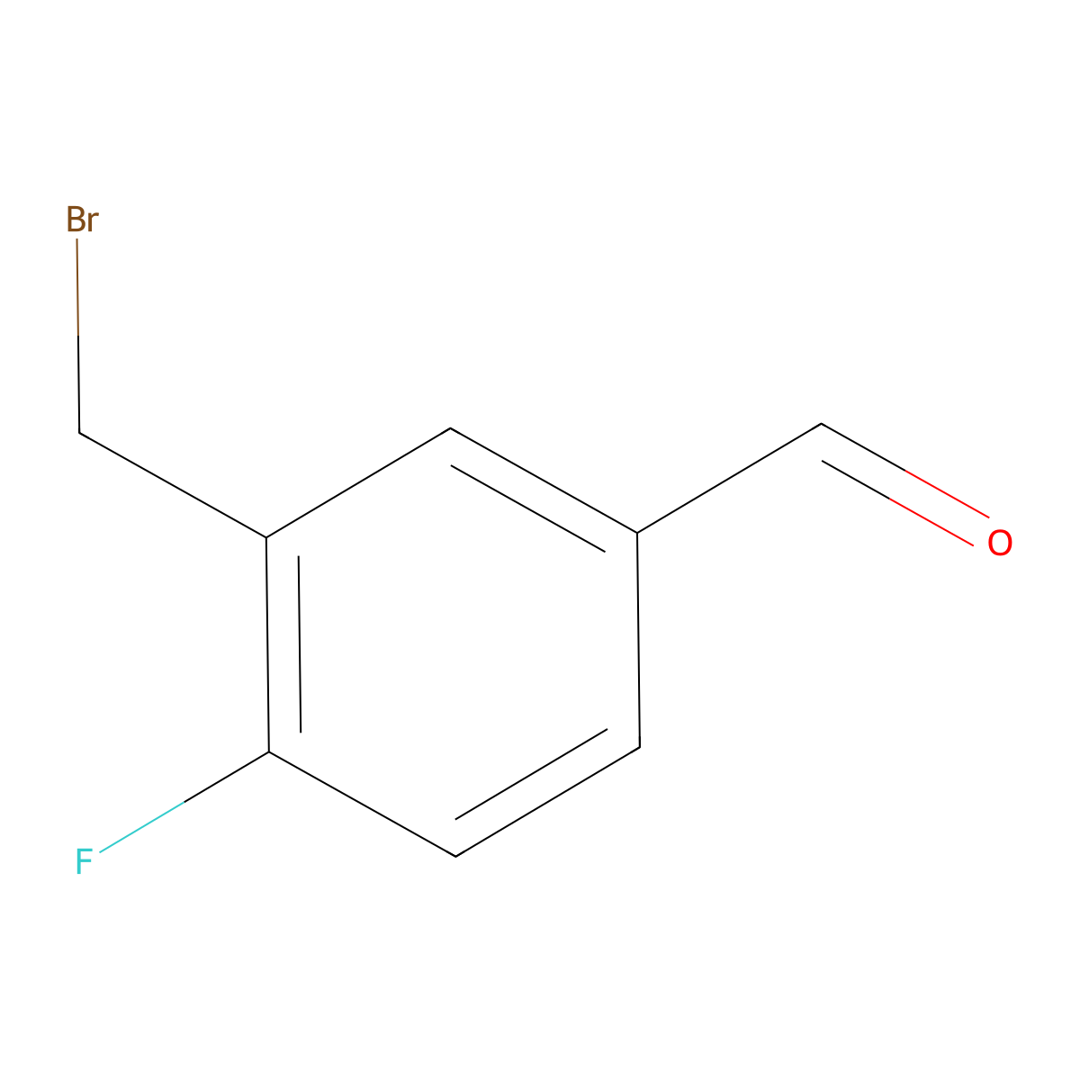 3-(Bromomethyl)-4-fluorobenzaldehyde molecular structure, CAS 1379371-56-8