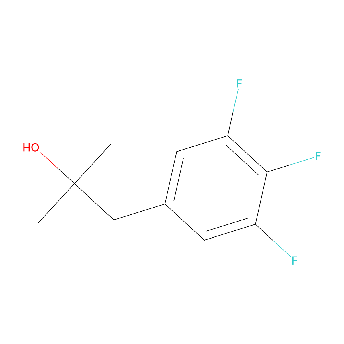 1-(3,4,5-Trifluorophenyl)-2-methyl-2-propanol molecular structure, CAS 1379371-58-0