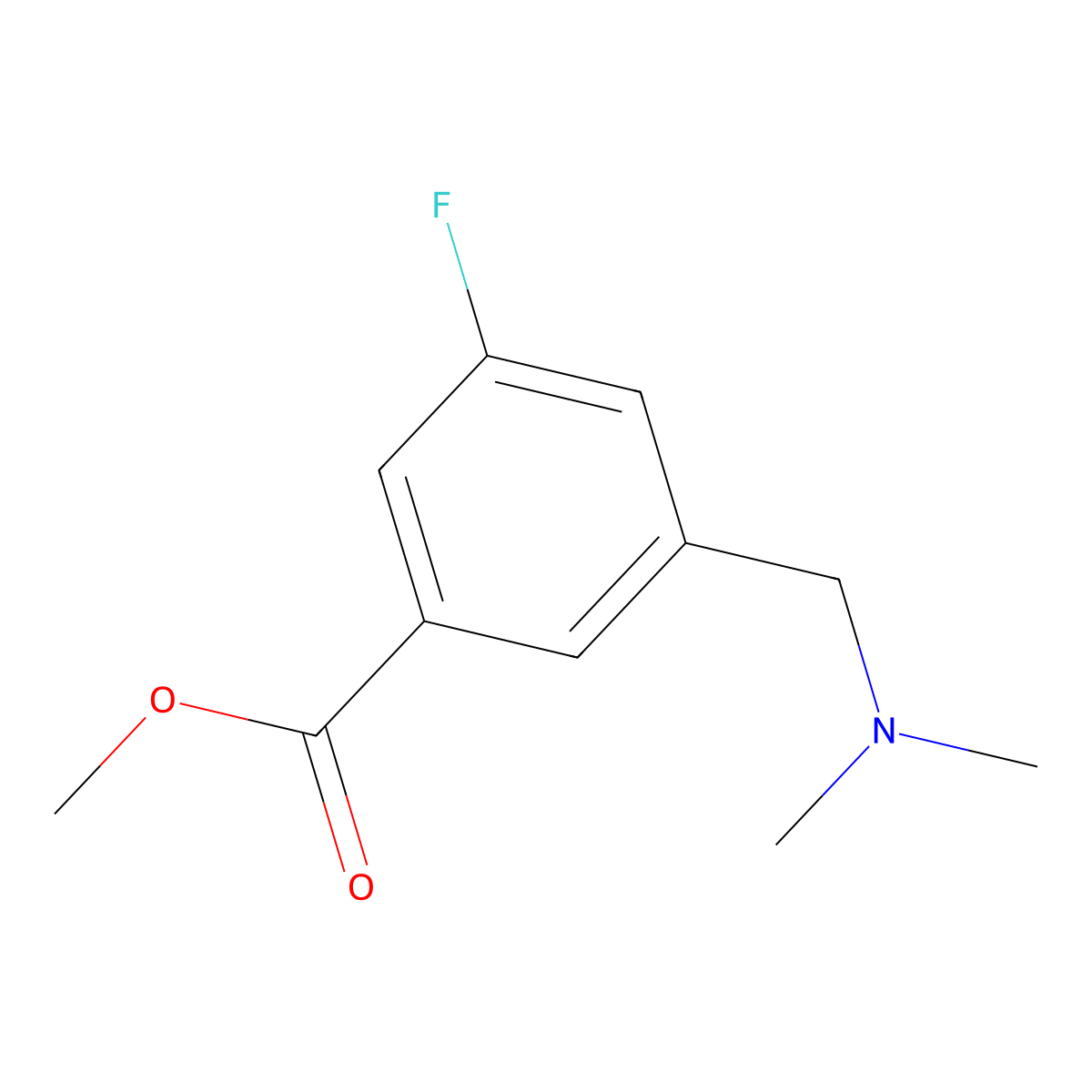 Methyl 3-[(dimethylamino)methyl]-5-fluorobenzoate molecular structure, CAS 1379375-31-1