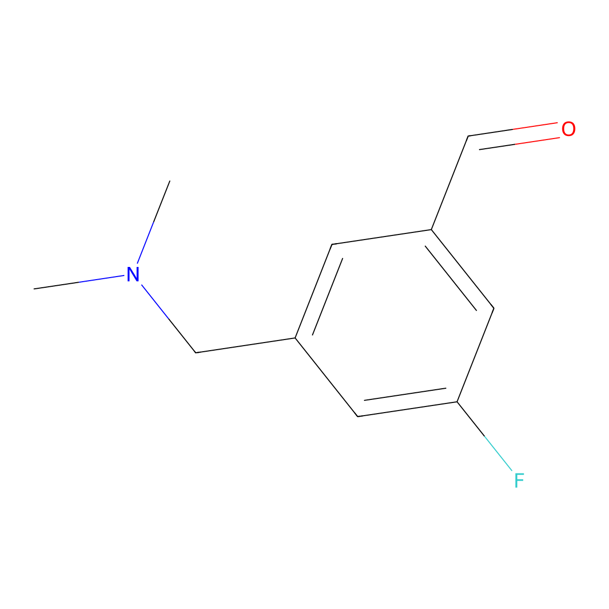 3-[(Dimethylamino)methyl]-5-fluorobenzaldehyde molecular structure, CAS 1379375-34-4