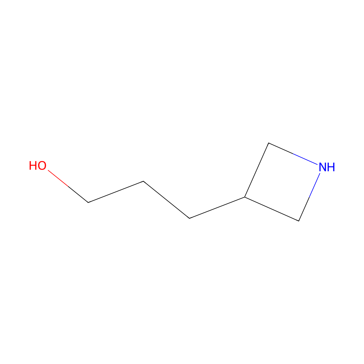 3-(Azetidin-3-yl)propan-1-ol molecular structure, CAS 1379377-40-8