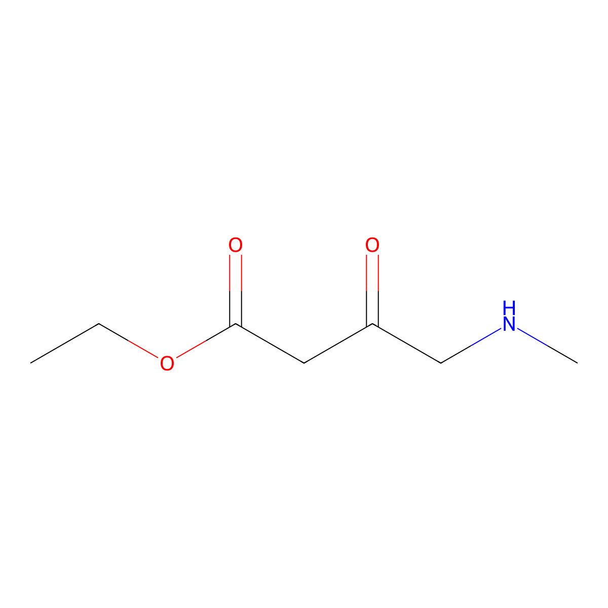 Ethyl 4-(methylamino)-3-oxobutanoate molecular structure, CAS 1379377-42-0
