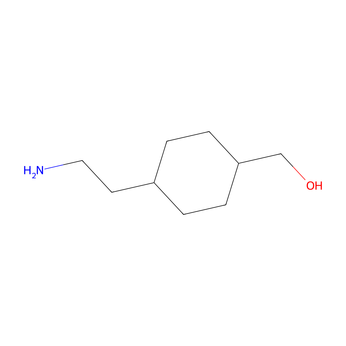(4-(2-Aminoethyl)cyclohexyl)methanol molecular structure, CAS 1379377-49-7