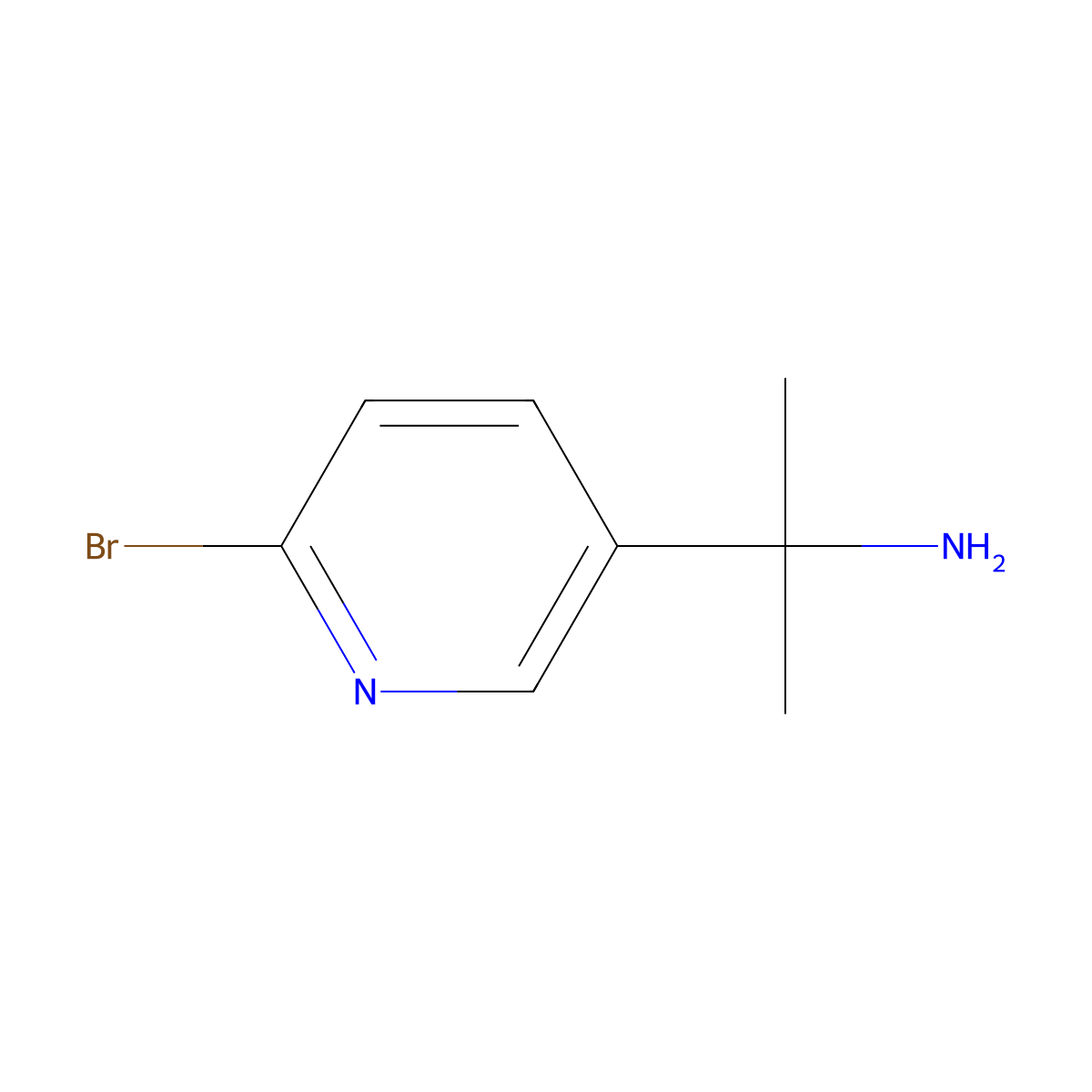 2-(6-Bromopyridin-3-yl)propan-2-amine molecular structure, CAS 1379378-58-1