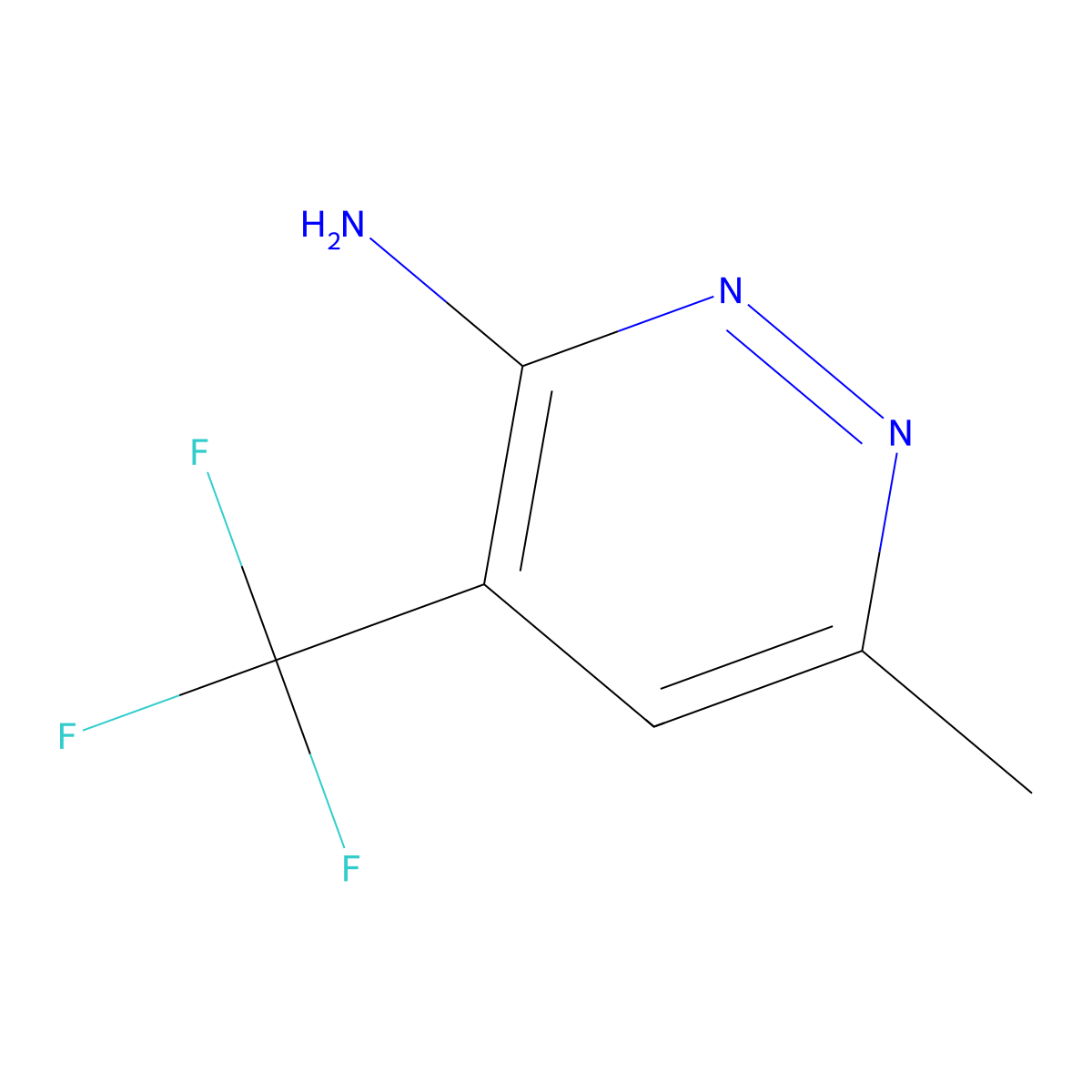 6-Methyl-4-(trifluoromethyl)pyridazin-3-amine molecular structure, CAS 1379378-80-9