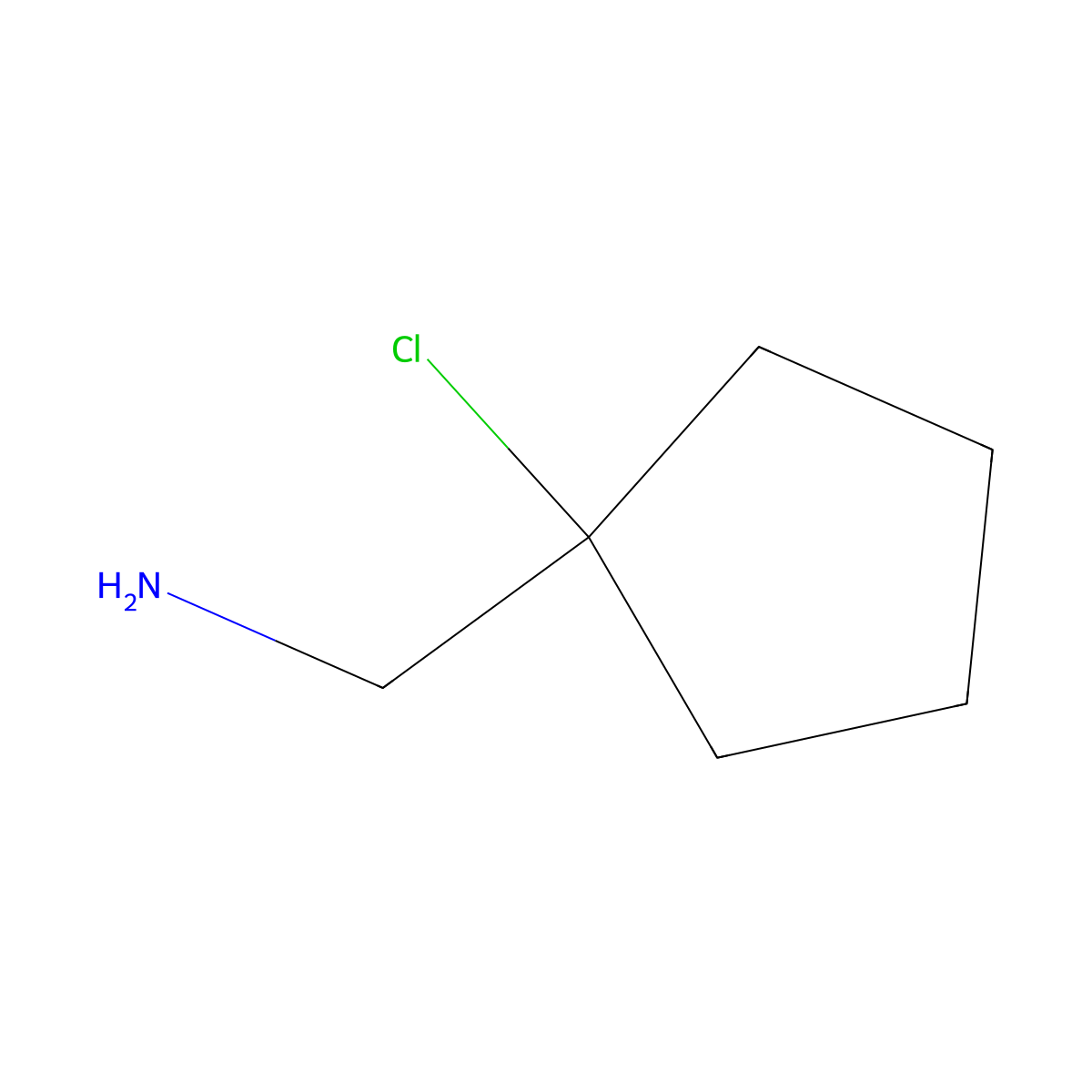 (1-Chlorocyclopentyl)methanamine molecular structure, CAS 1379379-01-7