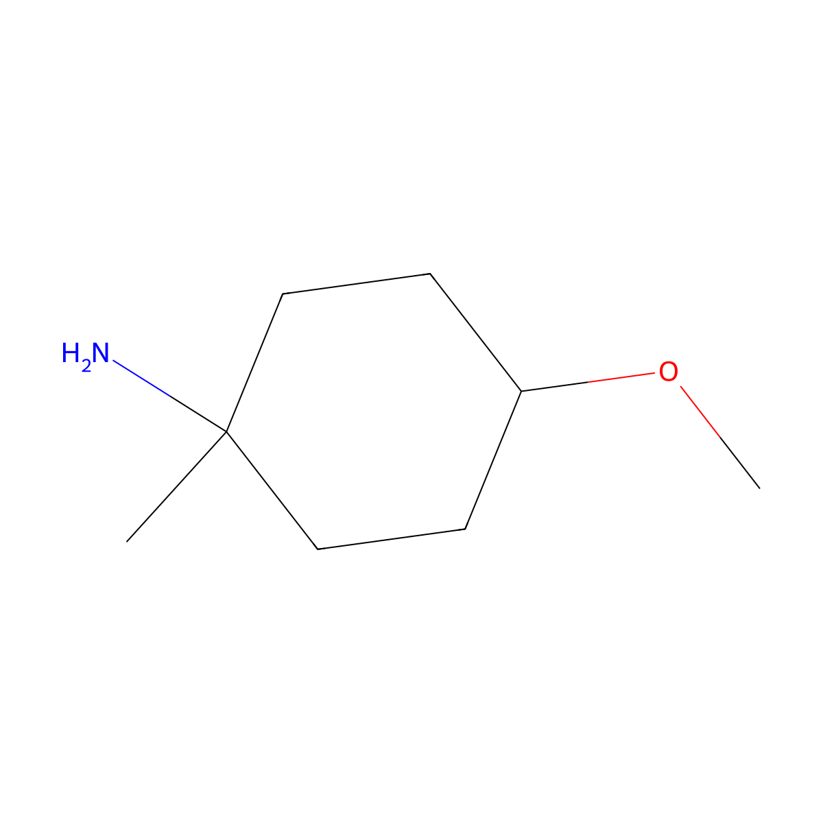 4-Methoxy-1-methylcyclohexanamine molecular structure, CAS 1379379-02-8