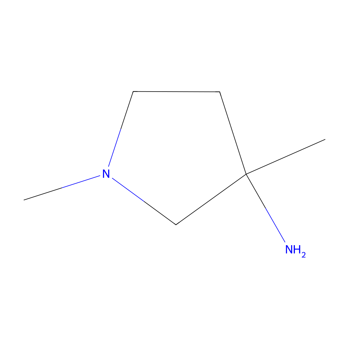 1,3-Dimethylpyrrolidin-3-amine molecular structure, CAS 1379379-70-0