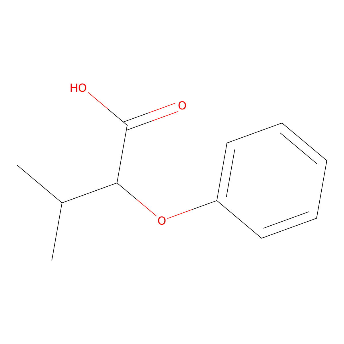 3-Methyl-2-phenoxybutanoic acid molecular structure, CAS 13794-02-0
