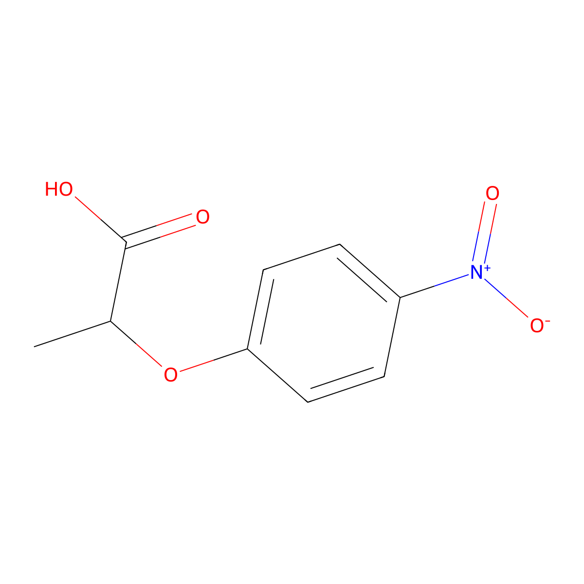 2-(4-Nitrophenoxy)propanoic acid molecular structure, CAS 13794-10-0