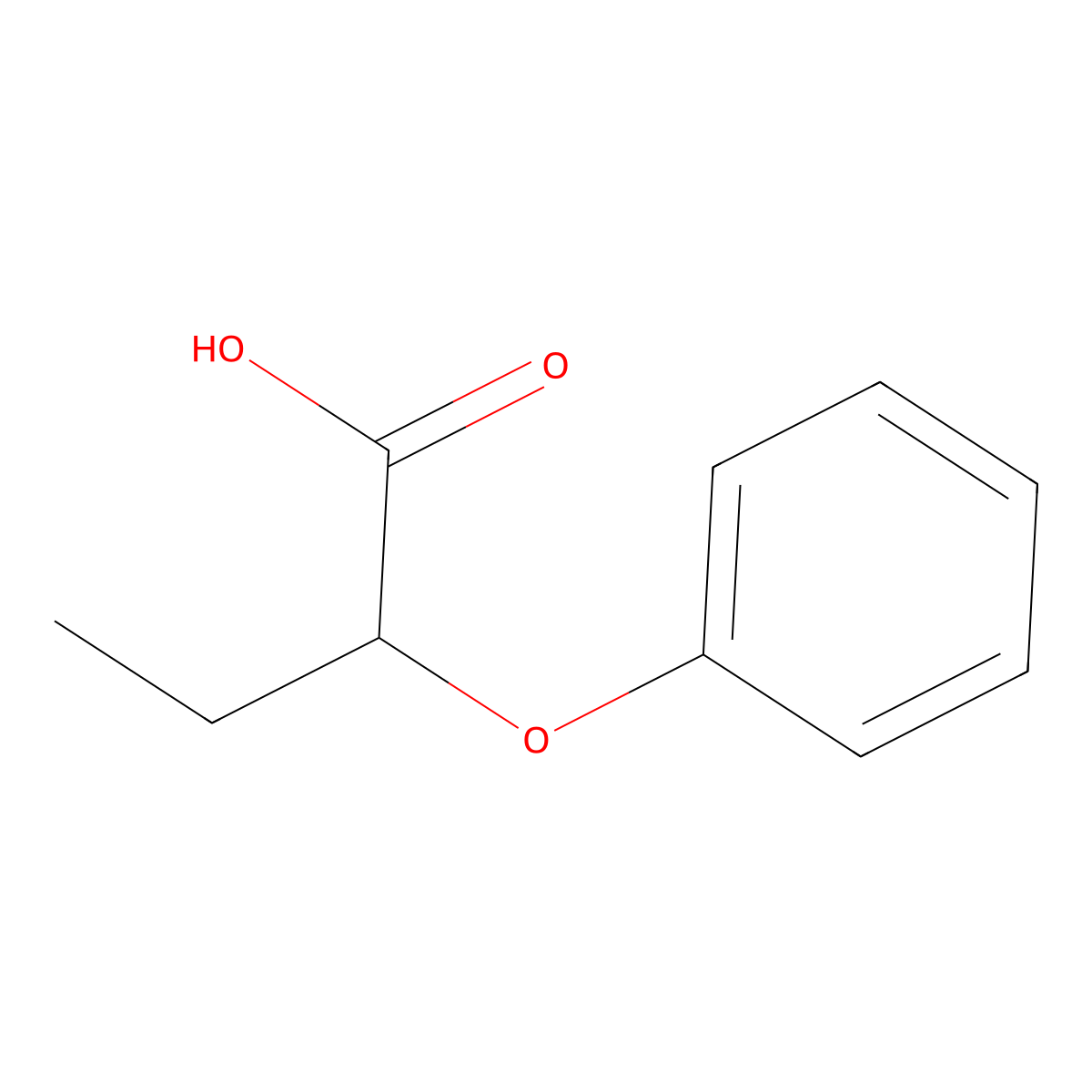 2-Phenoxybutanoic acid molecular structure, CAS 13794-14-4