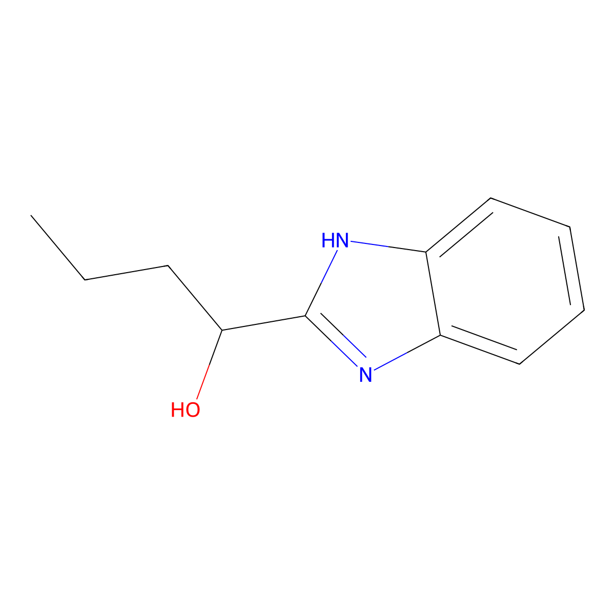 1-(1H-benzimidazol-2-yl)butan-1-ol molecular structure, CAS 13794-24-6