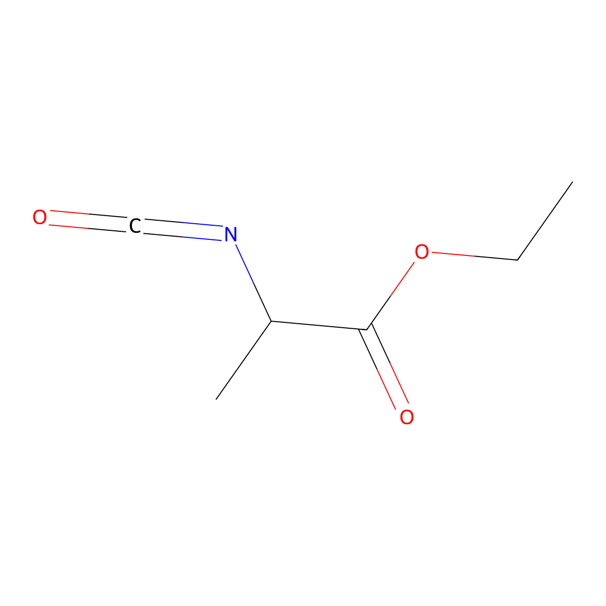 Ethyl 2-isocyanatopropionate molecular structure, CAS 13794-28-0