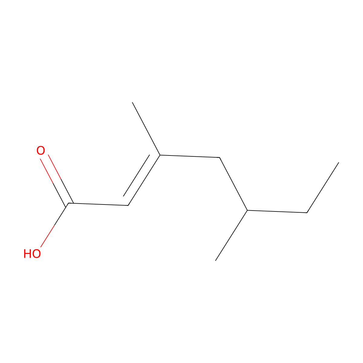 3,5-Dimethylhept-2-enoic acid molecular structure, CAS 1379406-12-8