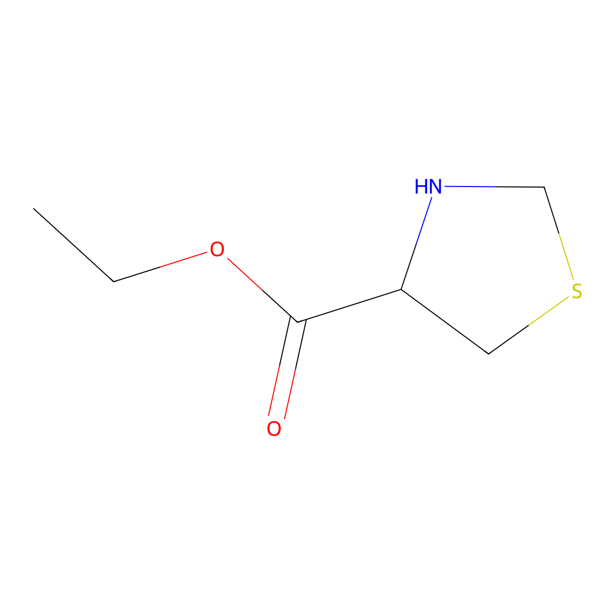 ethyl (4S)-1,3-thiazolidine-4-carboxylate molecular structure, CAS 137941-34-5