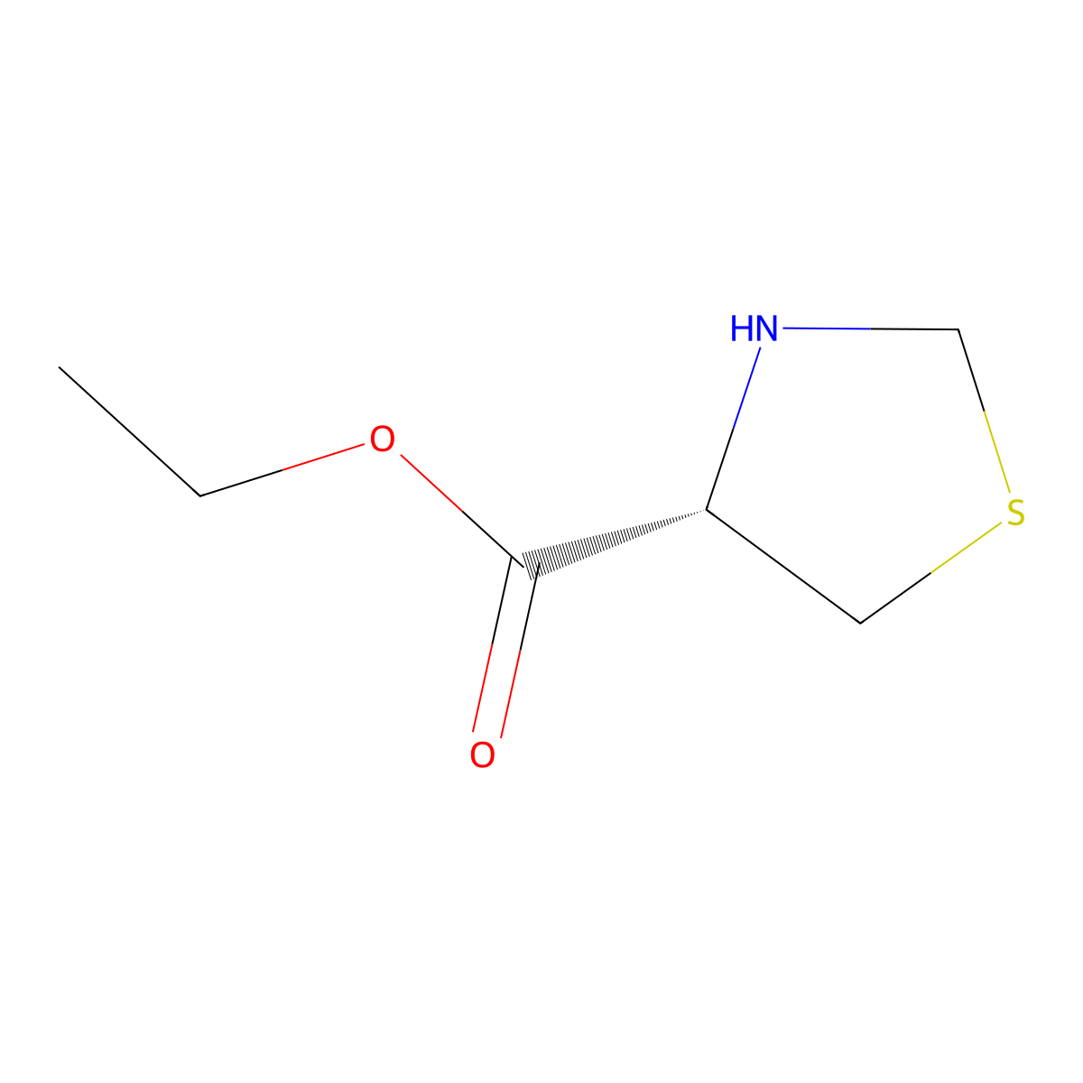 ethyl (4S)-1,3-thiazolidine-4-carboxylate molecular structure, CAS 137941-34-5