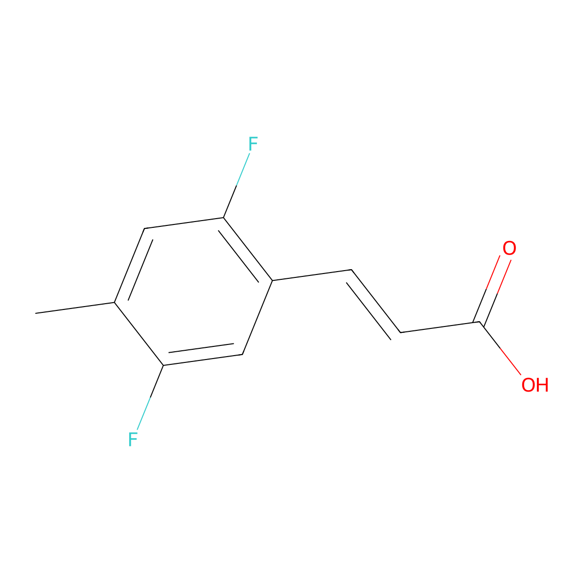 3-(2,5-Difluoro-4-methylphenyl)prop-2-enoic acid molecular structure, CAS 1379415-73-2