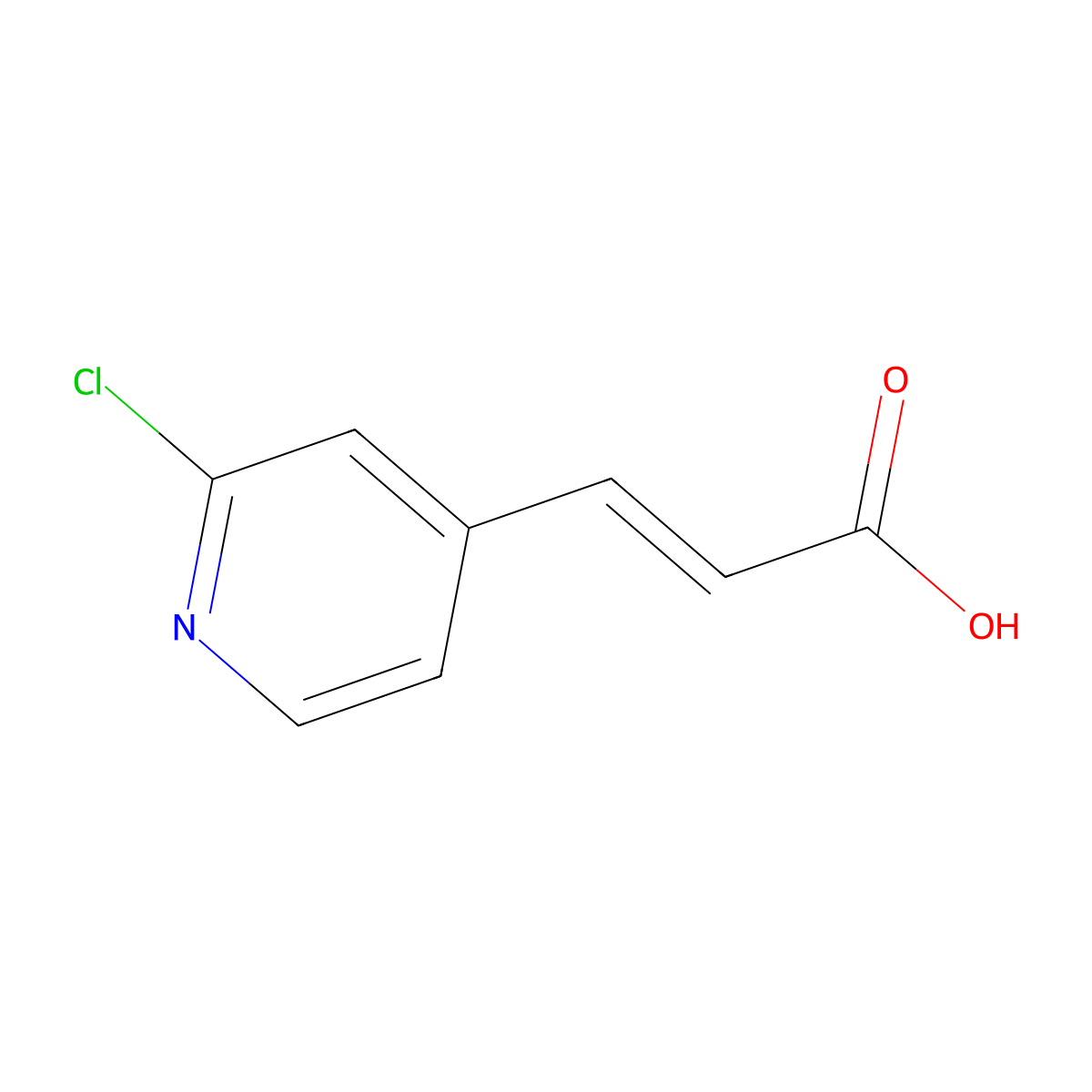 3-(2-Chloropyridin-4-yl)acrylic acid molecular structure, CAS 1379423-73-0