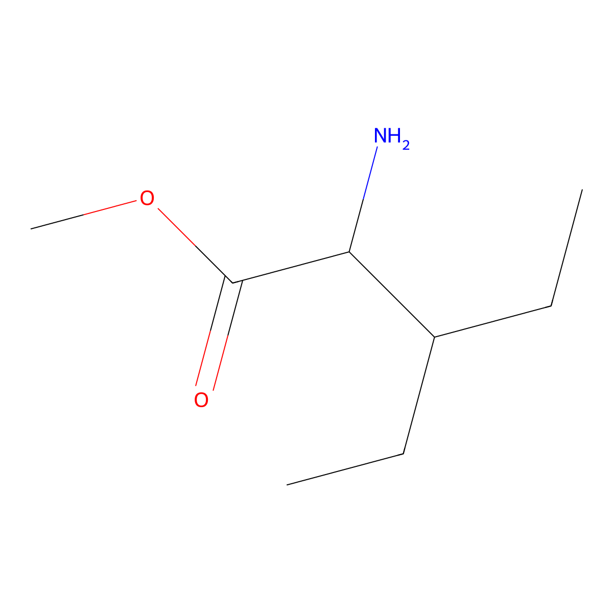 methyl (2S)-2-amino-3-ethylpentanoate molecular structure, CAS 1379438-38-6