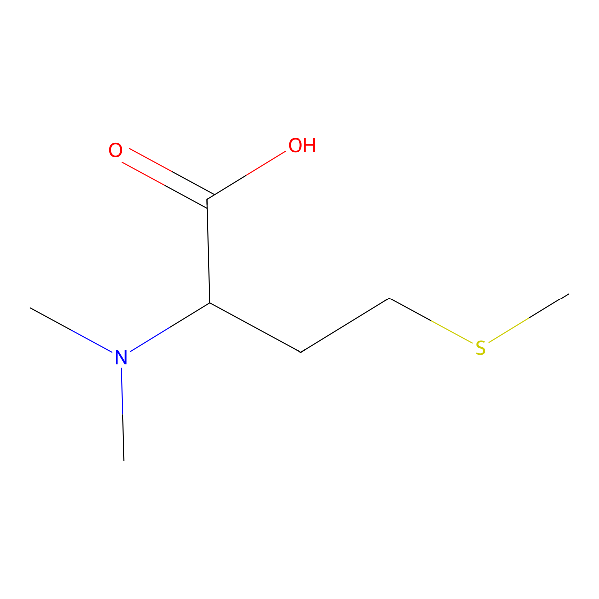 (2R)-2-(dimethylamino)-4-(methylsulfanyl)butanoic acid molecular structure, CAS 1379439-80-1