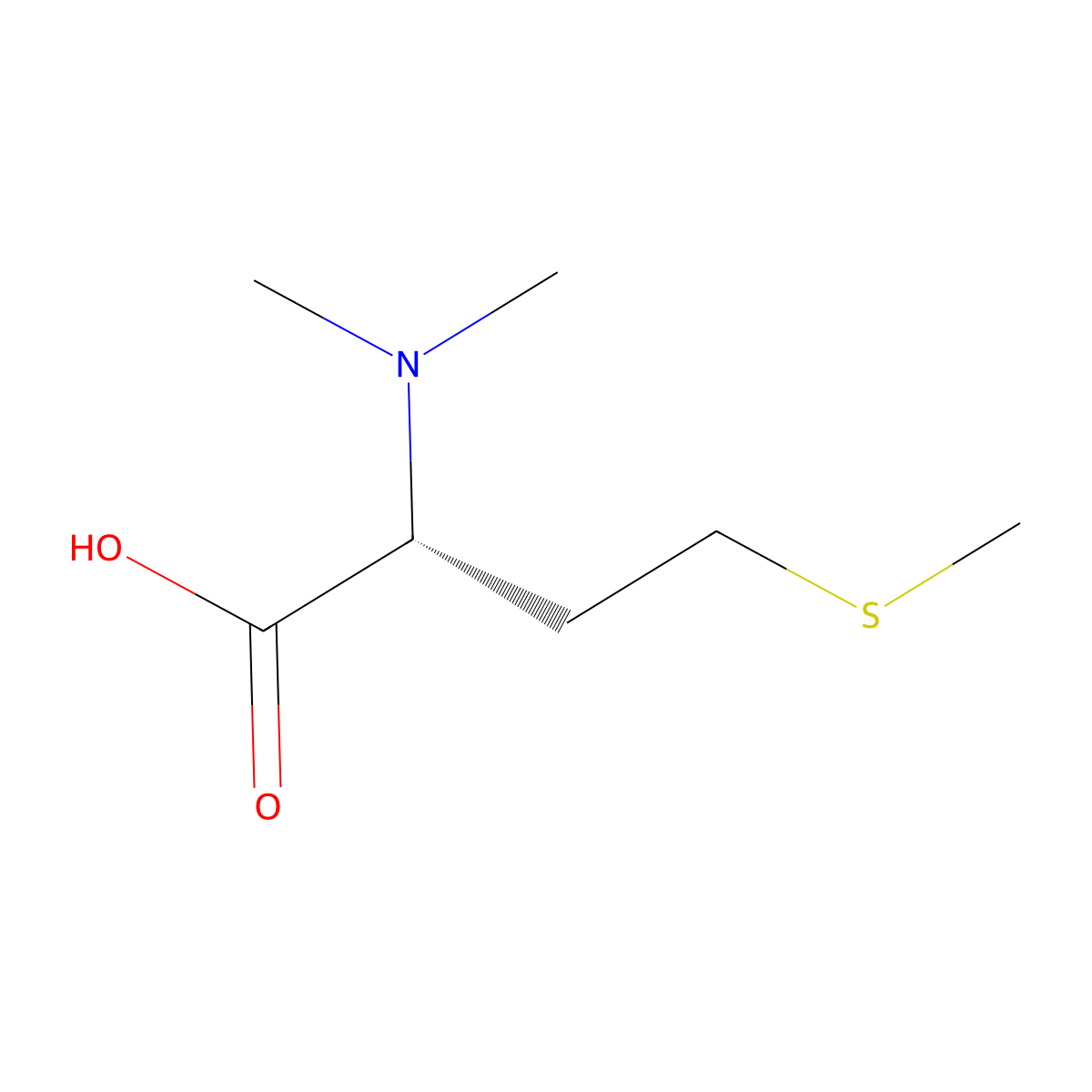 (2R)-2-(dimethylamino)-4-(methylsulfanyl)butanoic acid molecular structure, CAS 1379439-80-1