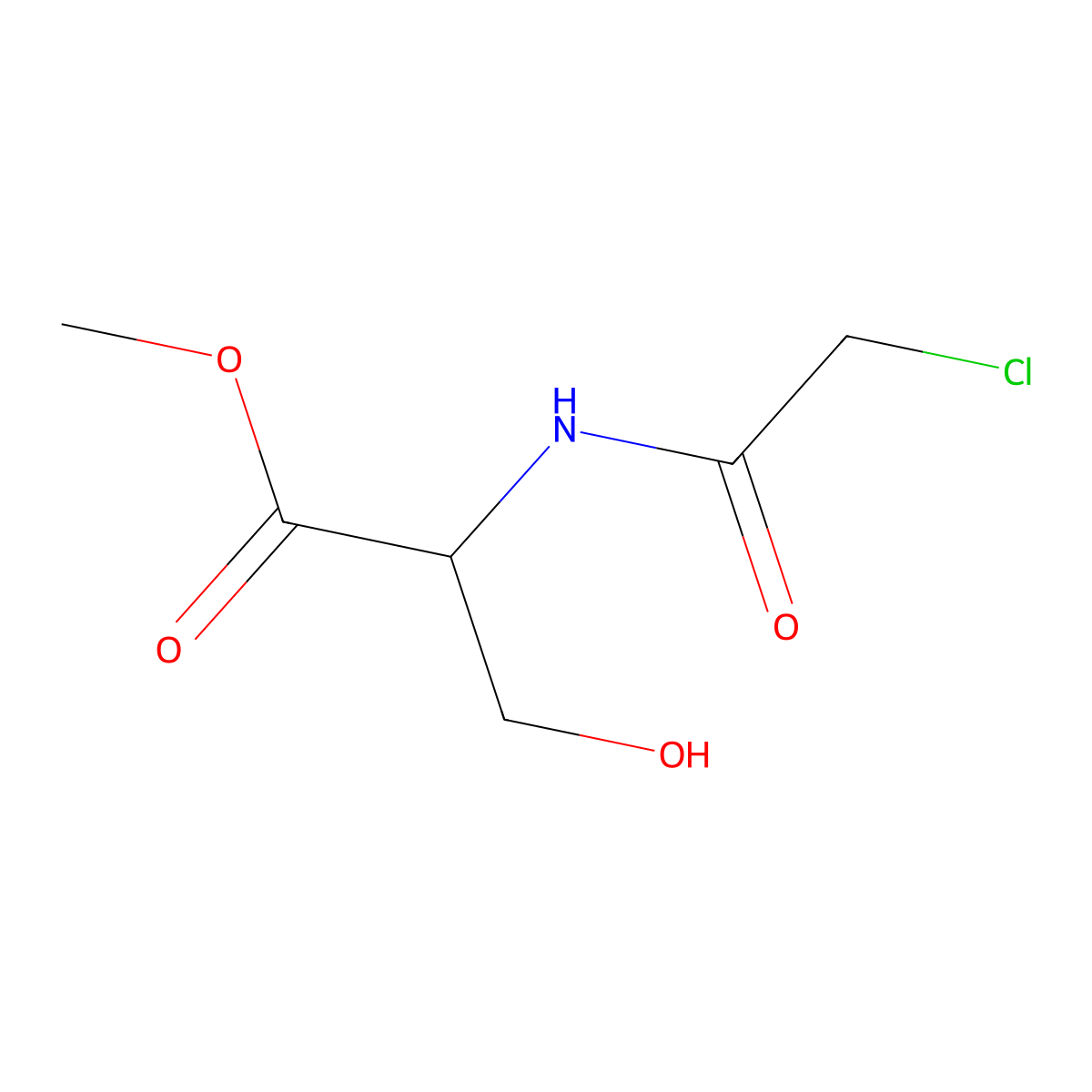 Methyl (2-chloroacetyl)-D-serinate molecular structure, CAS 1379440-92-2
