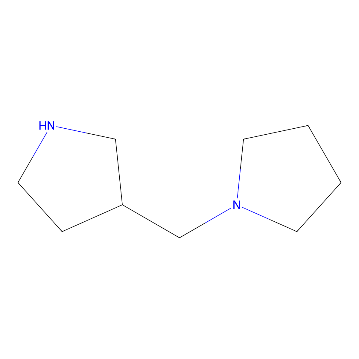 (3R)-3-[(pyrrolidin-1-yl)methyl]pyrrolidine molecular structure, CAS 1379442-62-2