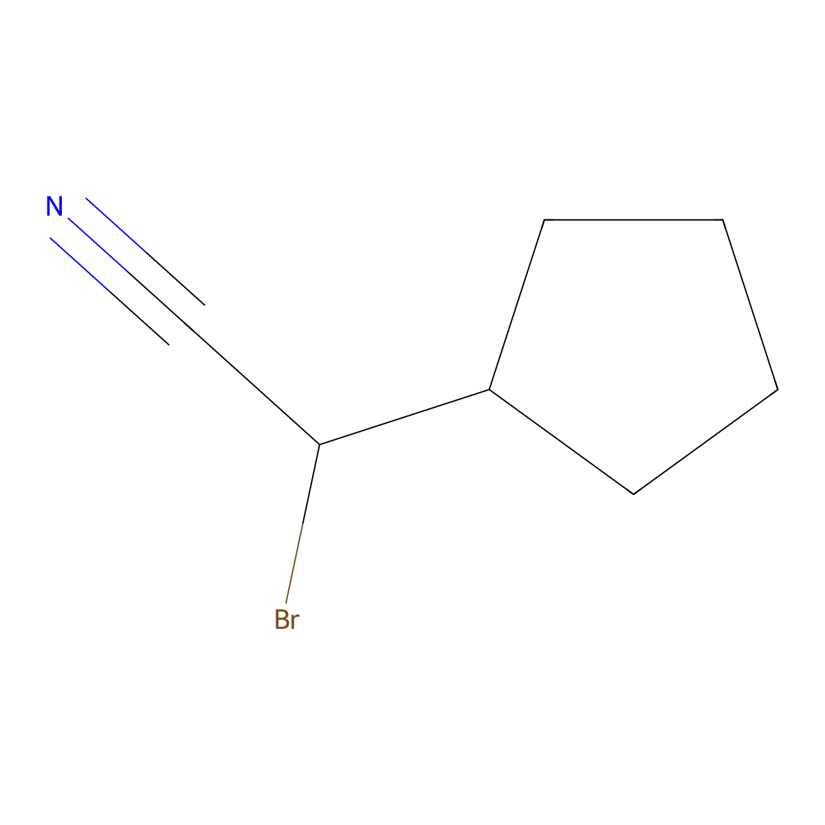2-Bromo-2-cyclopentylacetonitrile molecular structure, CAS 1379452-42-2