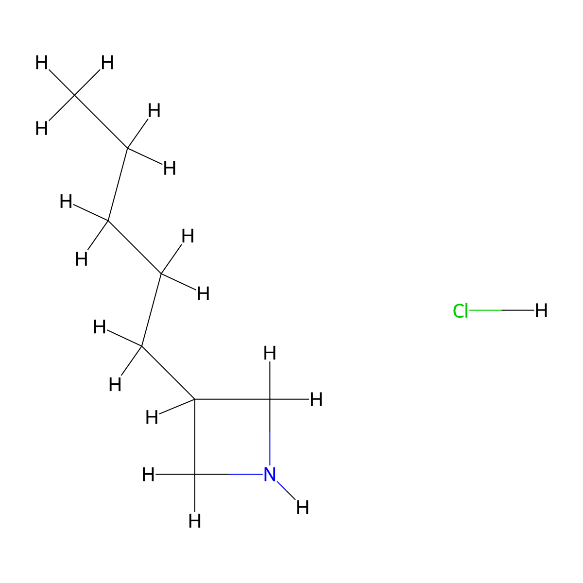 3-Pentylazetidine hydrochloride molecular structure, CAS 1379455-95-4