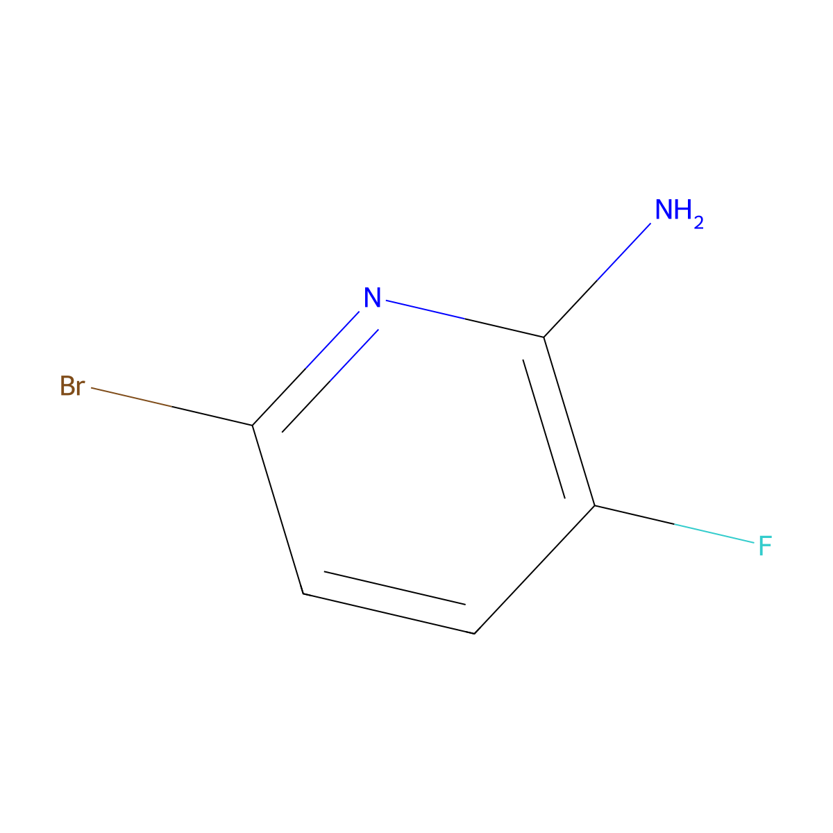 6-Bromo-3-fluoropyridin-2-amine molecular structure, CAS 1379457-78-9